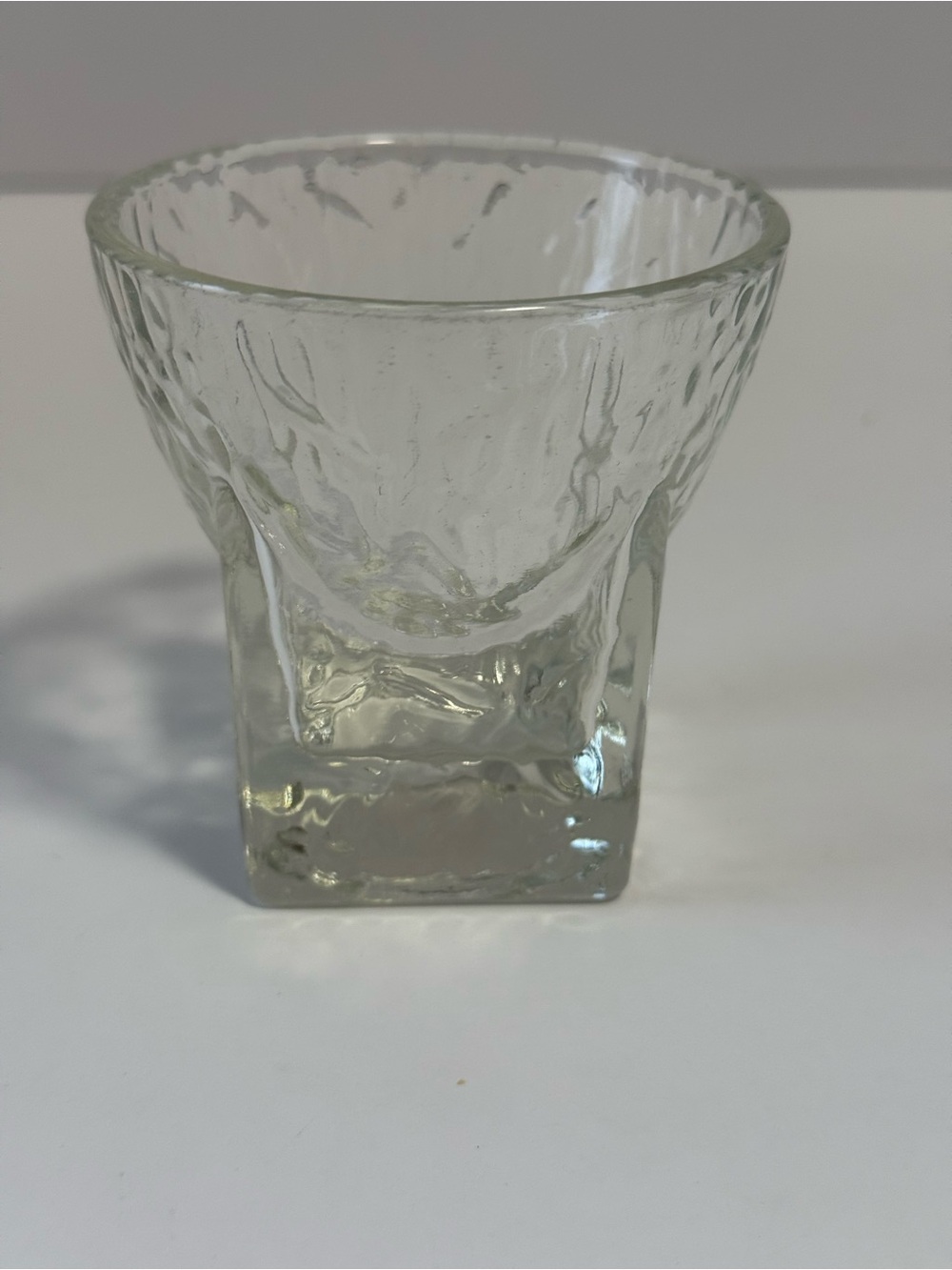 Vintage MCM Libbey St Regis Bark Textured Rocks Glass